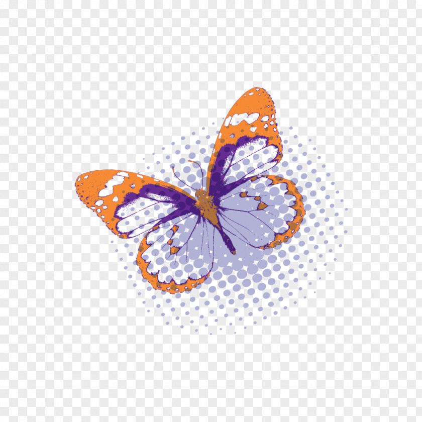 Painted Butterfly Monarch Orange PNG