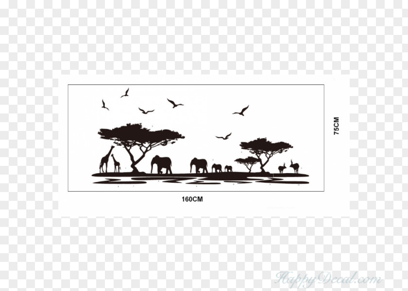 Safari Tree Wall Decal Sticker Room Mural PNG