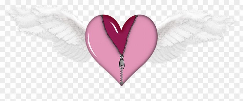 Zipped Heart With Wings Picture Angels Wing PNG