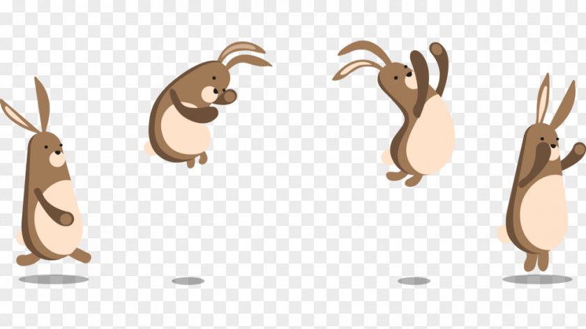 Bunny Hop Rabbit Cartoon Hopping Illustration Image PNG