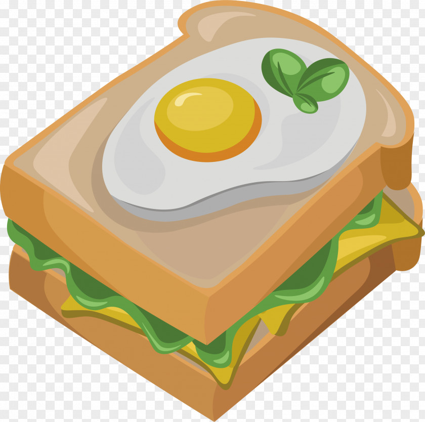 Delicious Egg Sandwich Toast Breakfast Panini Fast Food PNG