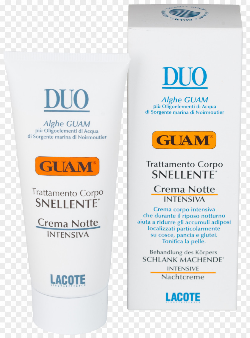 Guam Cream Lotion Sunscreen Duo Gel Defaticante Gambe Effetto Freddo Confezione Da 100ml PNG