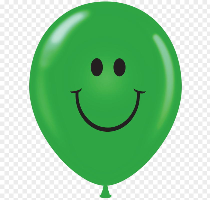 Smiley Green Balloon PNG