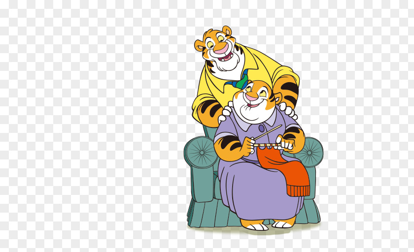 Tiger Family Vertebrate Character Clip Art PNG