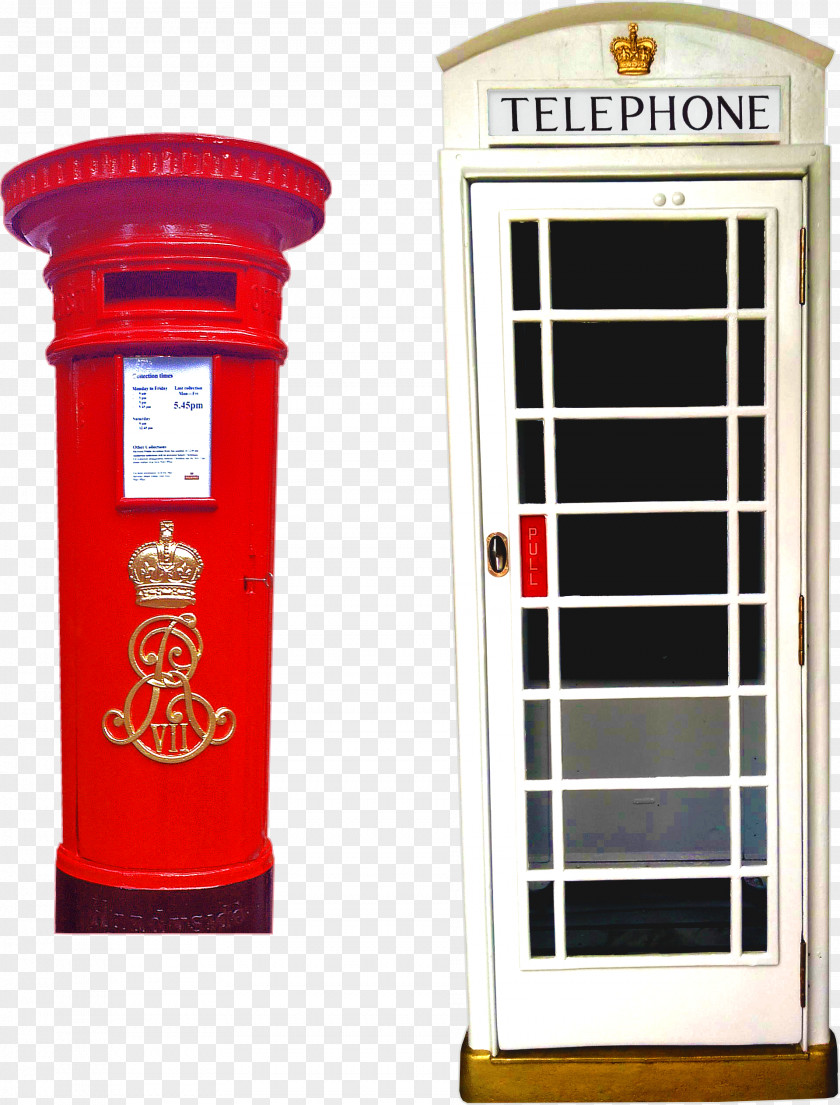 London Red Telephone Box Booth Sticker PNG