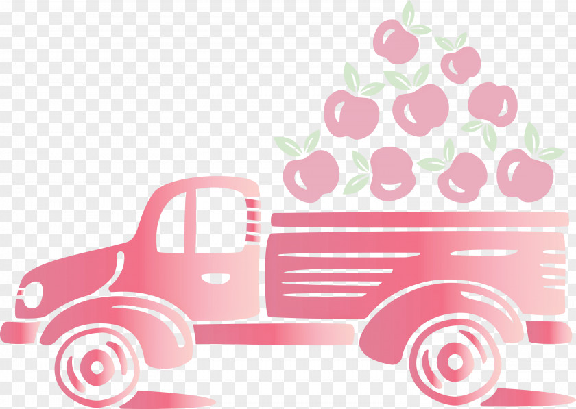 Apple Truck Autumn Fruit PNG