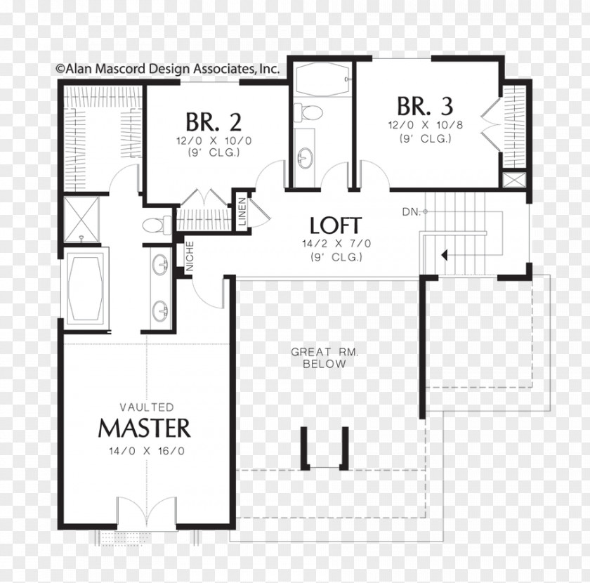 Master Craftsman Eagle River Circle Custom Home Floor Plan PNG