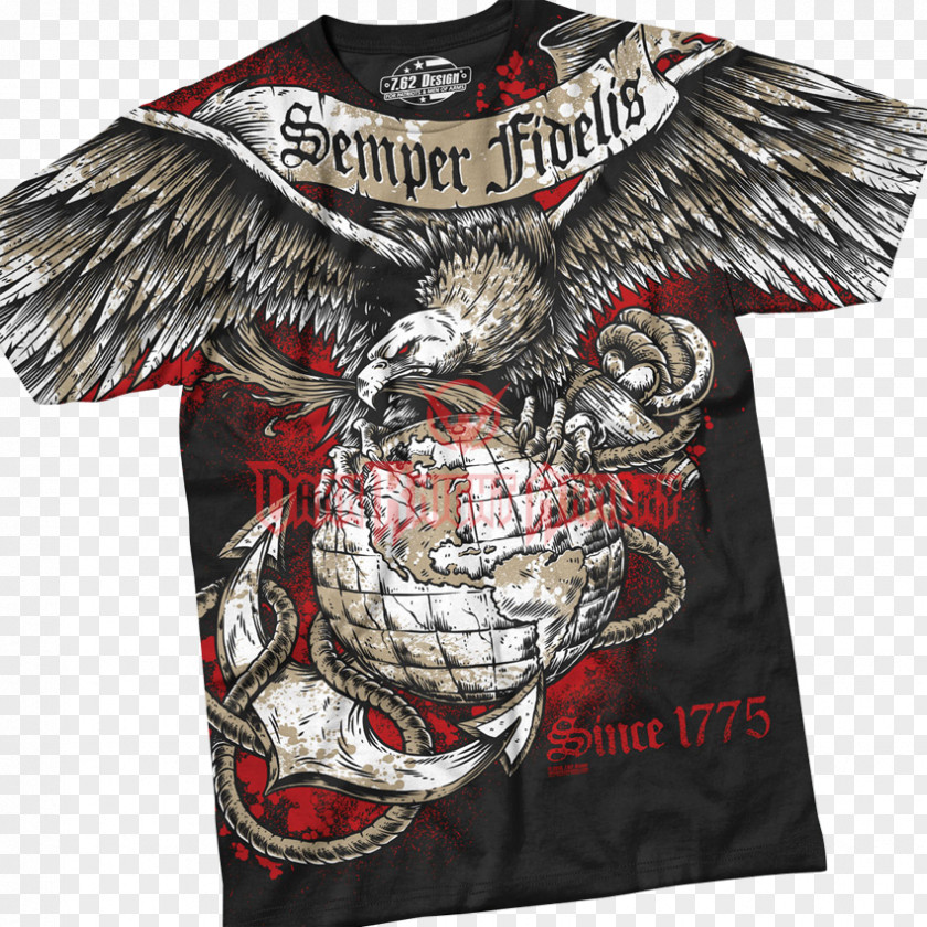 T-shirt Semper Fidelis United States Marine Corps Eagle, Globe, And Anchor Military PNG