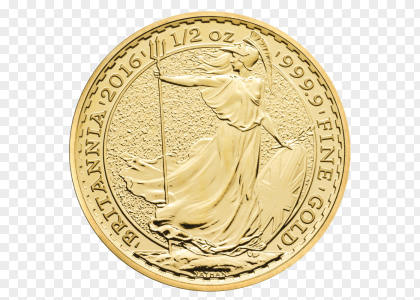 Gold Royal Mint Britannia Bullion Coin PNG