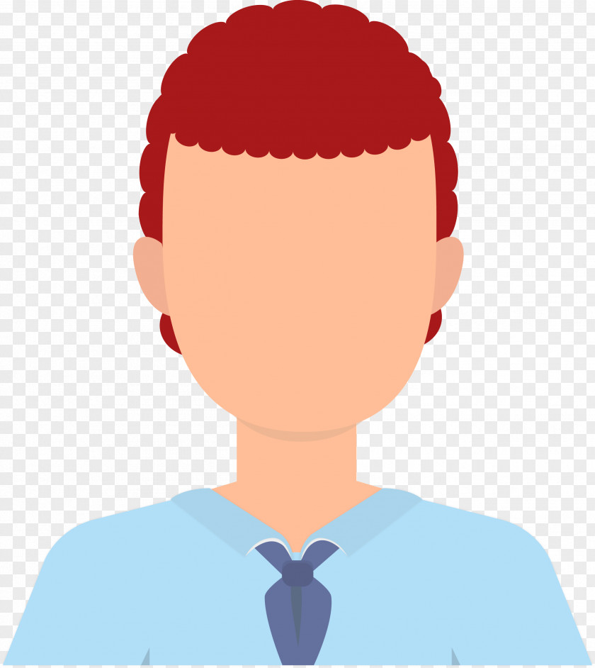 Red Hair Vector Man Head Nose Illustration PNG