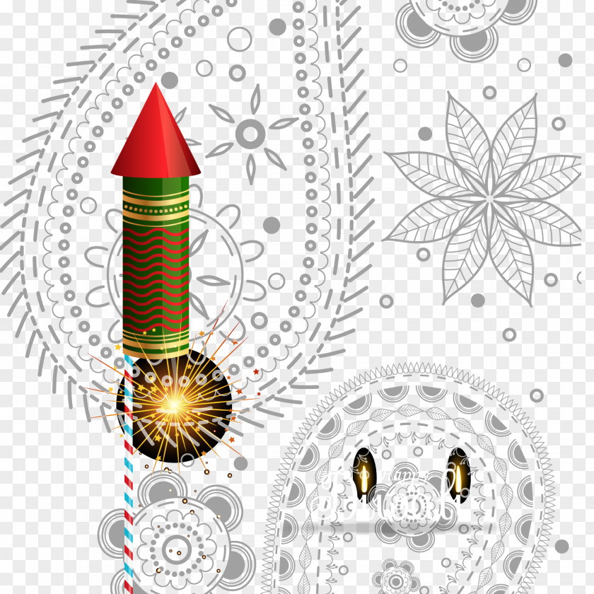 Diwali Background With Rockets Firecracker PNG