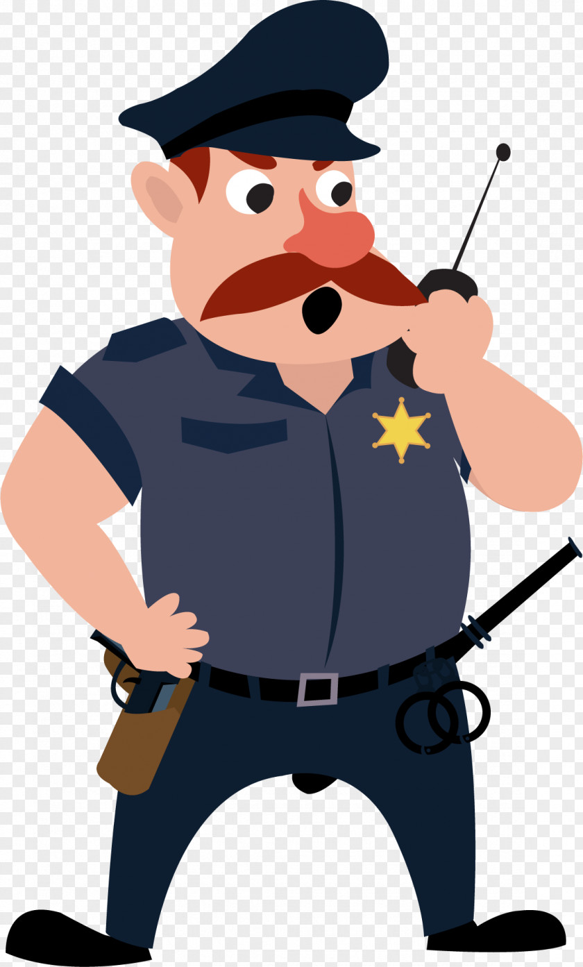 Walkie Talkie Police Officer Sheriff Car PNG