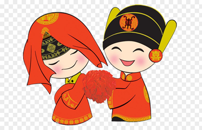 Bride And Groom China Chinese Marriage Zodiac Couple PNG