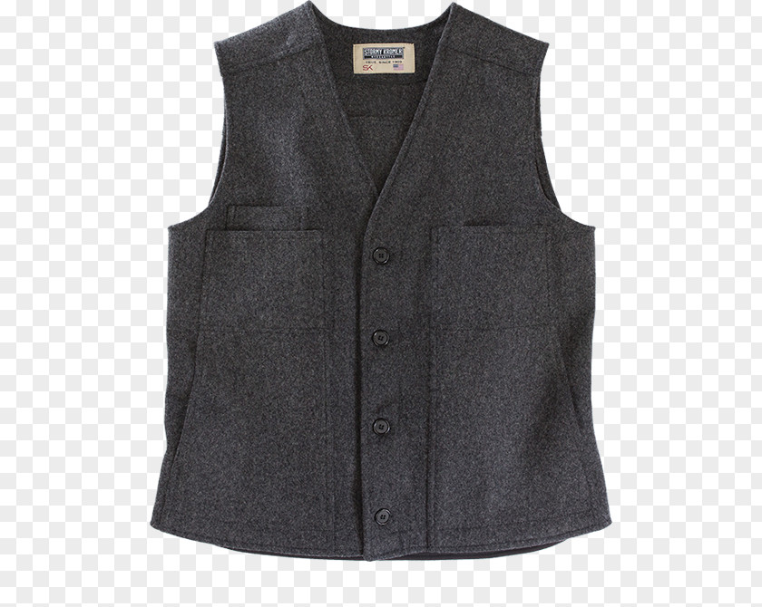 Button Gilets Waistcoat Sleeve Wool PNG