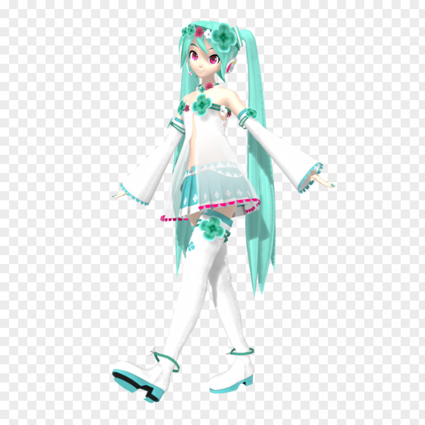 Hatsune Miku MikuMikuDance Turquoise Character Teal PNG