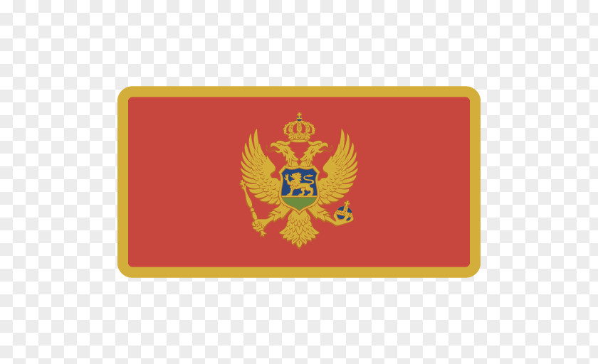 Montenegro Brand Crest Rectangle Yellow Label PNG