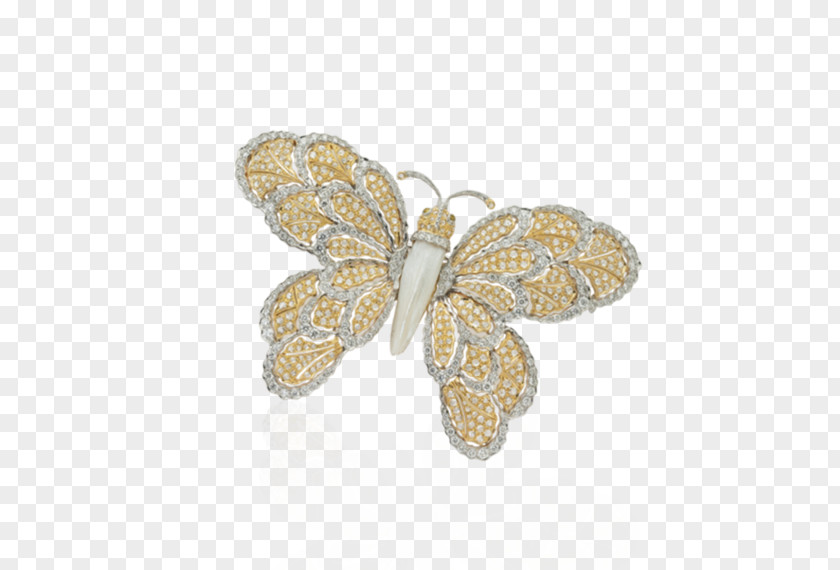 Butterfly Brooch Engraving Buccellati Jewellery PNG