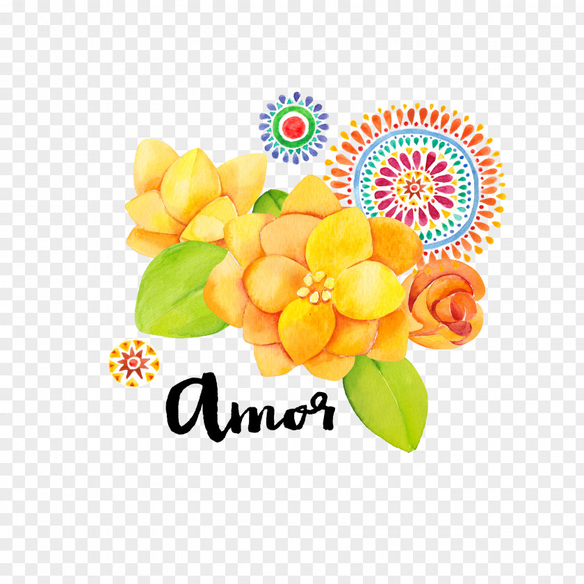 Hand-painted Floral Elements Design Flower PNG