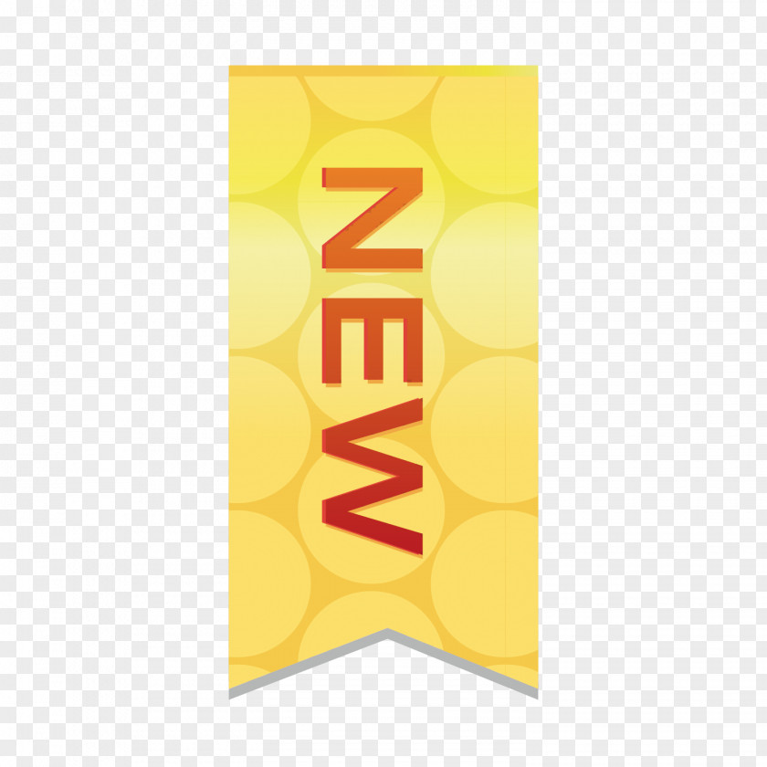 Vector Yellow NEW New Flag Icon PNG