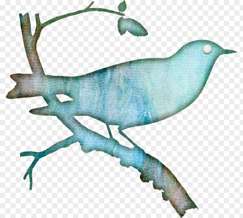 Watercolor Style Bird Upright Branches Mountain Bluebird Beak Illustration PNG