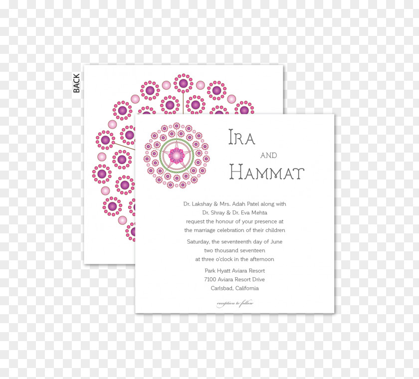 Wedding Invitation Paper Floral Design Pink M Pattern PNG