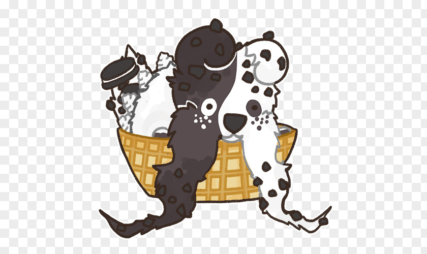 Cookies And Cream Dog Character Clip Art PNG