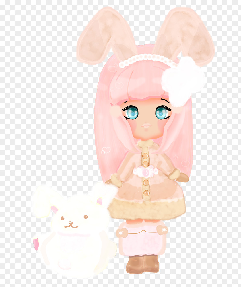 Doll Easter Bunny Pink M Cartoon PNG