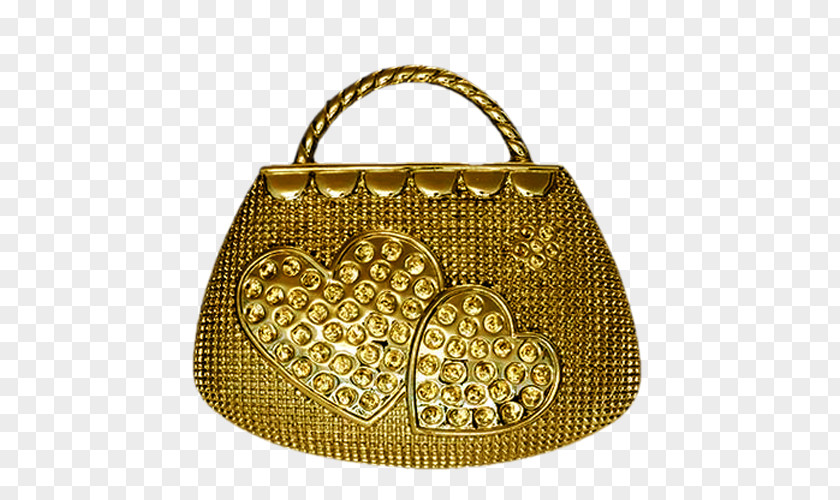 Golden Bag Handbag Clip Art PNG