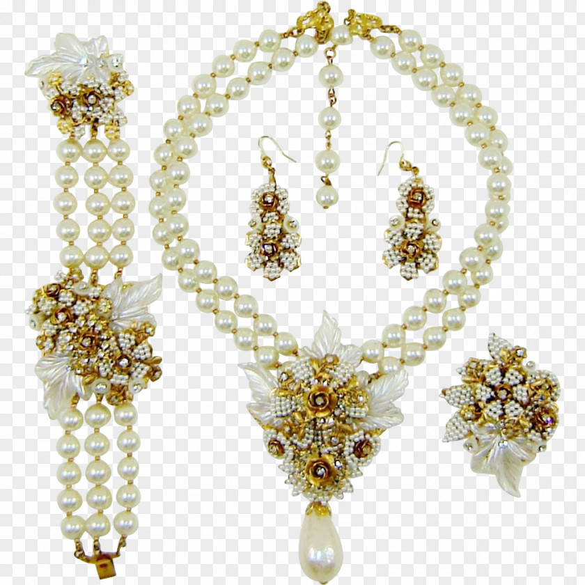 Necklace Pearl Earring Jewellery Estate Jewelry PNG