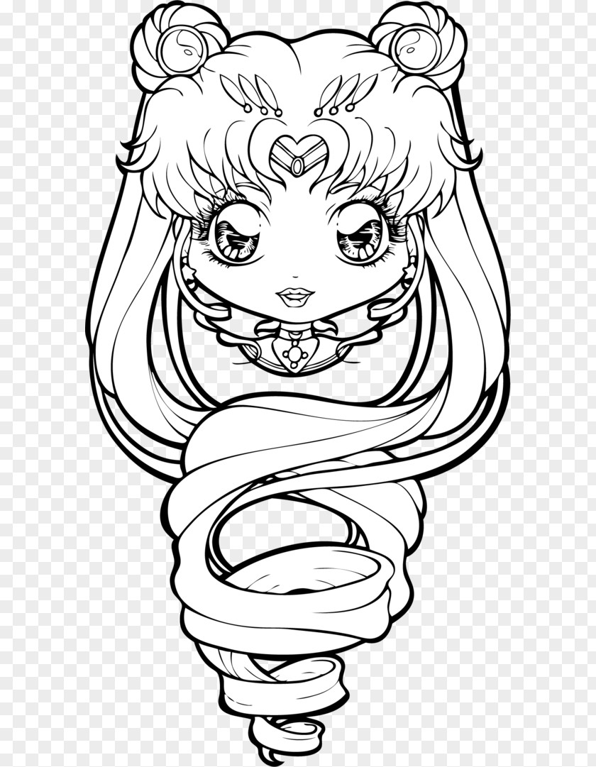 Sailor Moon Line Art Chibiusa Drawing PNG