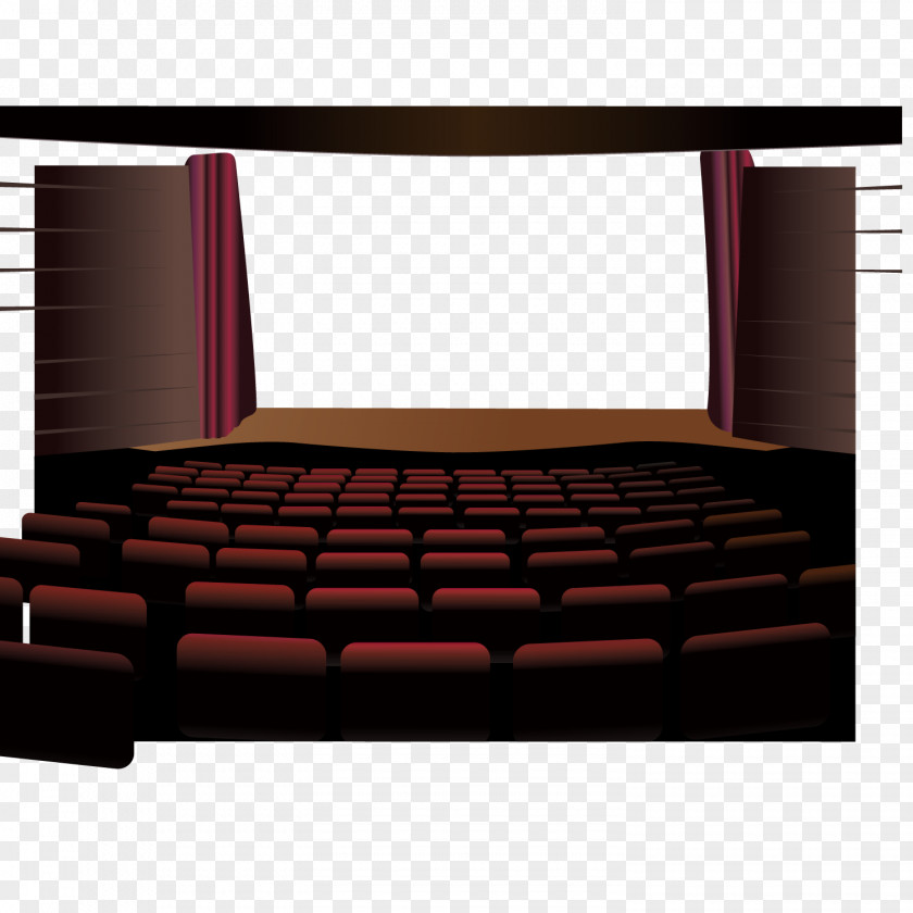 Large Theater Seat Vector Material Cinema Projection Screen Film PNG