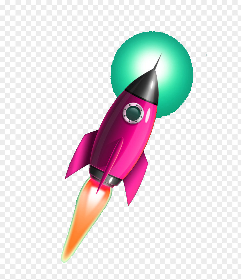 Lovely Spaceship Rocket Icon PNG