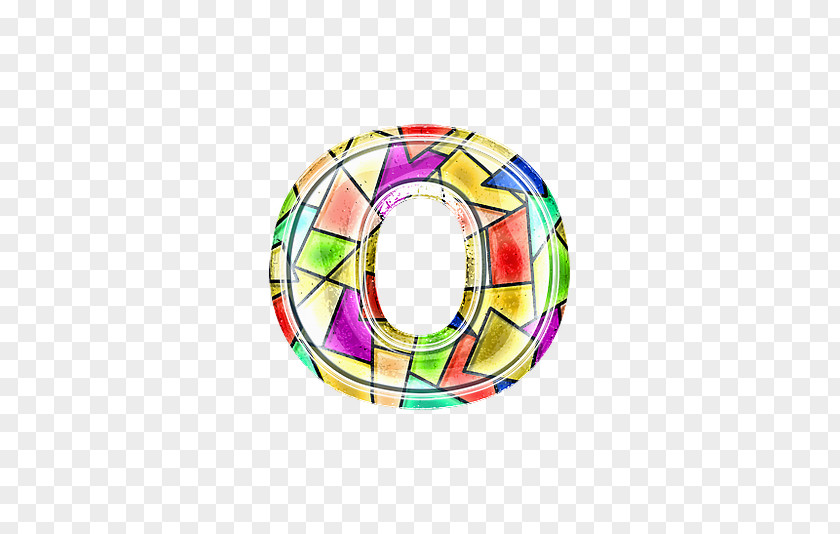 Stained Glass Alphanumeric 0 Numerical Digit Three-dimensional Space PNG