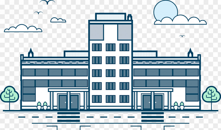 Building Architecture Drawing PNG