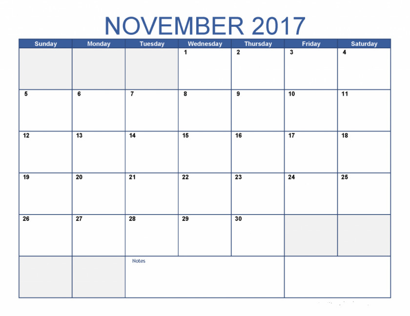 Calendar November Template Portable Document Format Microsoft Excel PNG