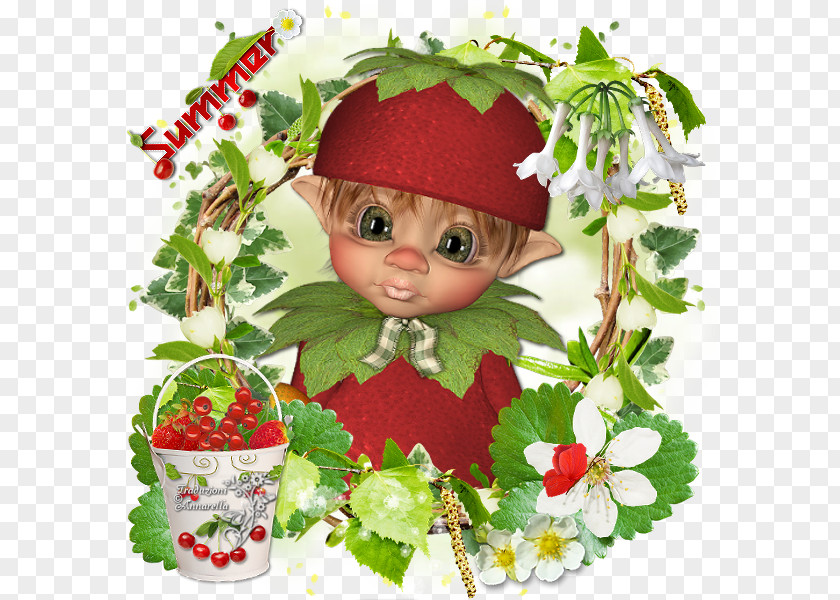 Summer To Autumn Strawberry Christmas Ornament Doll Leaf PNG