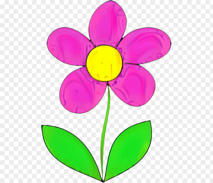 Symmetry Wheel Pink Flower Cartoon PNG