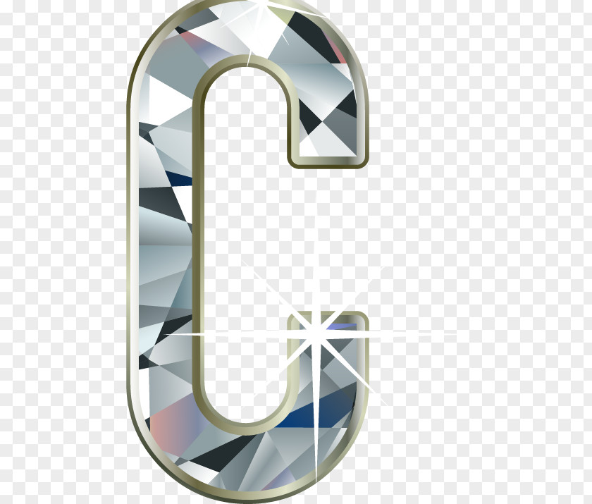 C Letter Typeface Diamond PNG