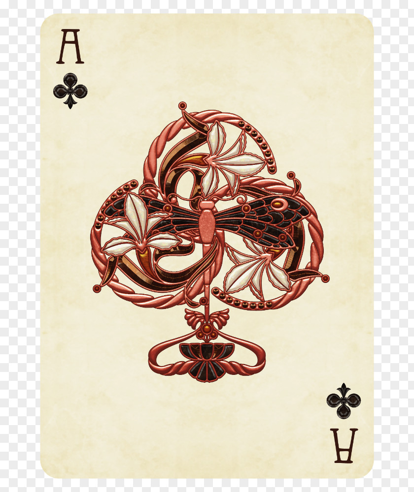 Maison De L'art Nouveau Ace Of Hearts Playing Card Spades Face PNG