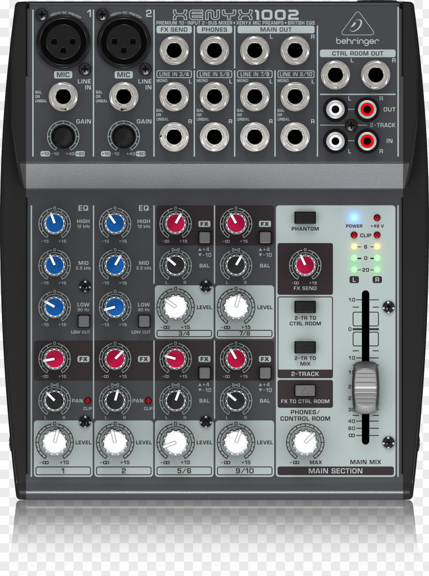 Microphone Behringer Xenyx 1002 Audio Mixers 802 PNG