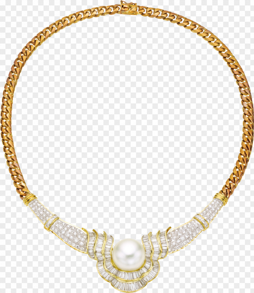 Necklace Pearl Charm Bracelet Gold PNG