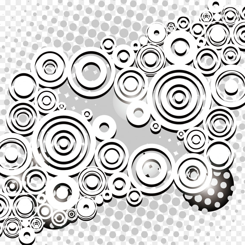 White Decorative Circle Plane Euclidean Vector PNG