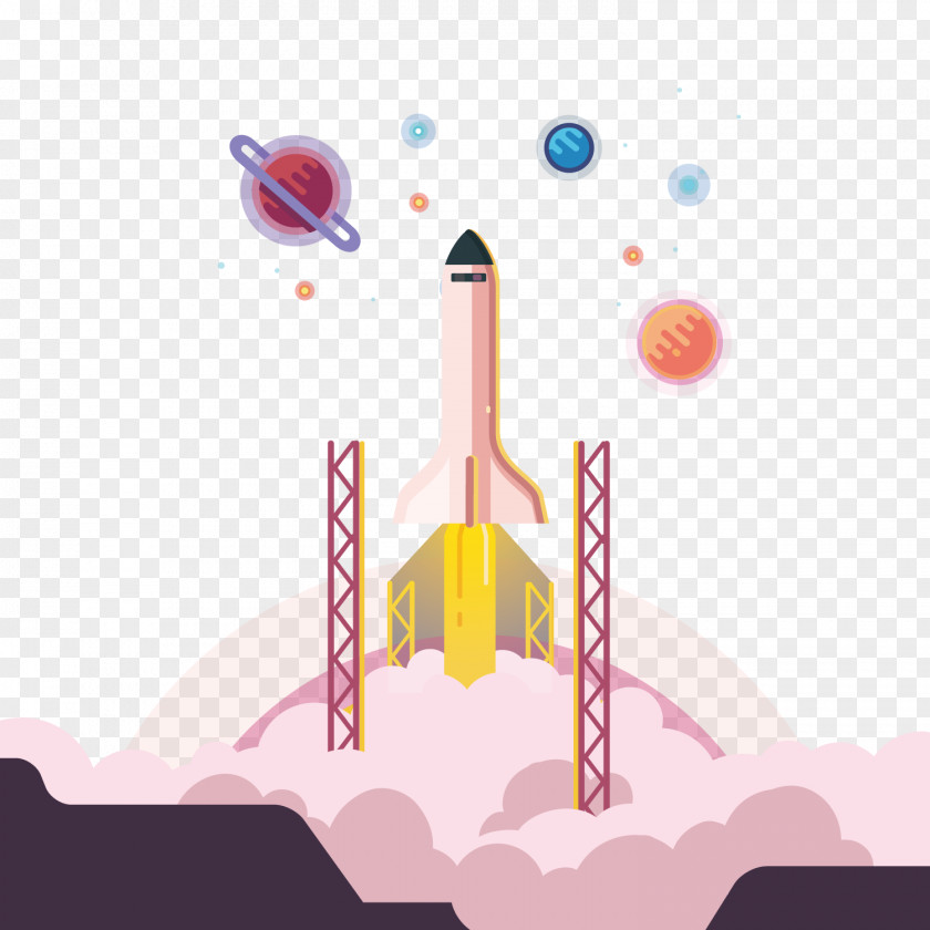 Aerospace Science And Technology Rocket Graphic Design Outer Space Illustration PNG