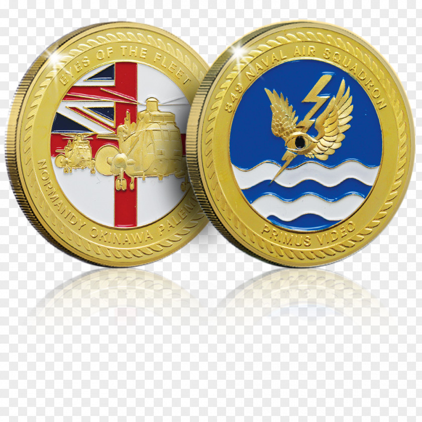 Navy Challenge Coin RFA Gold Rover HMS St Albans PNG