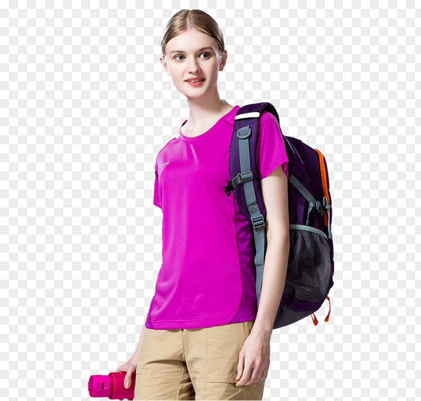 Backpack Beautiful Models And Fast Drying T-shirt Model PNG