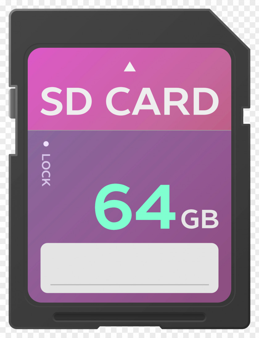 SD Card Vector Memory Secure Digital MicroSD Computer Data Storage PNG