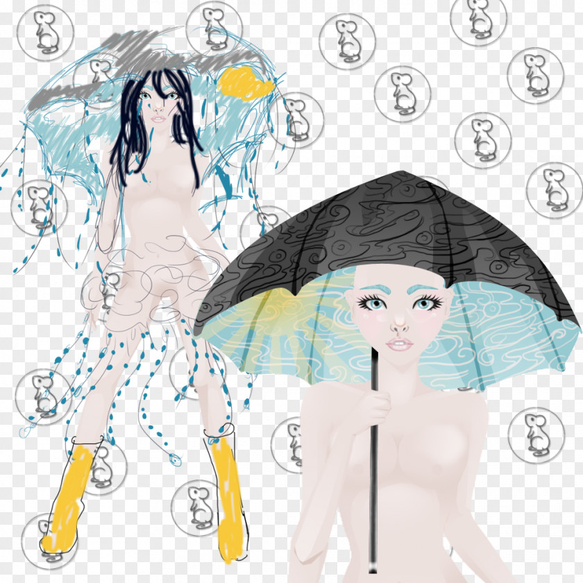 Umbrella Cartoon Nose Character PNG