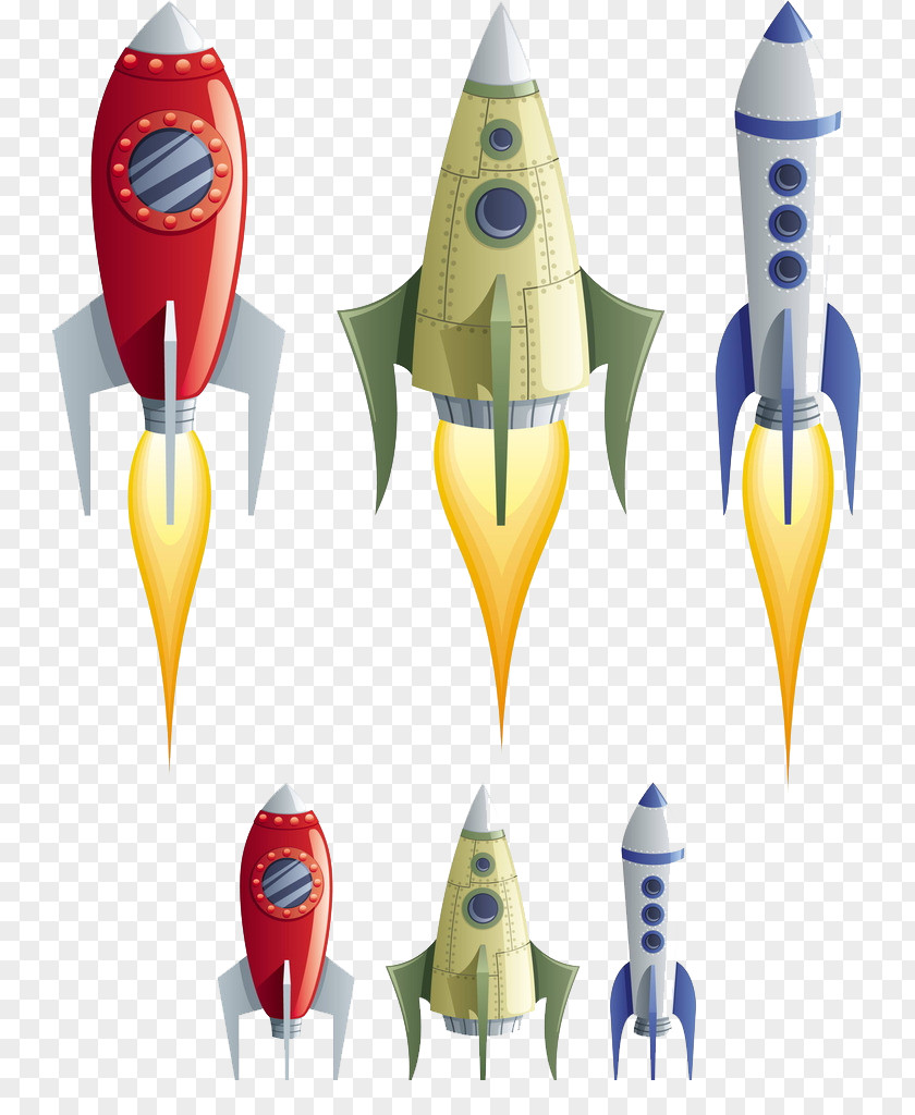 Cartoon Rocket Illustration PNG