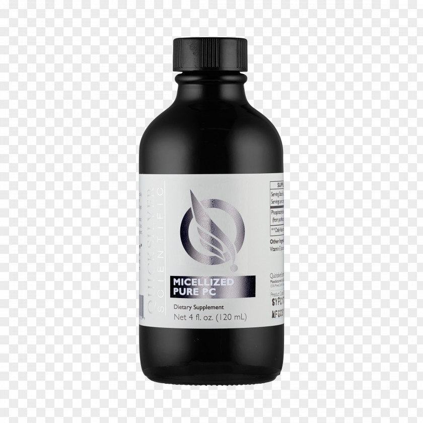 QUICKSILVER Dietary Supplement Quicksilver Scientific Liposome Lecithin Phosphatidylcholine PNG