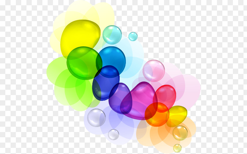 Colorful Bubble Water Droplets Color Drop Clip Art PNG